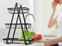 Półka kuchenna w stylu loft z koszyczkiem: nowoczesny organizer dla każdej kuchni