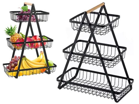 Półka kuchenna w stylu loft z koszyczkiem: nowoczesny organizer dla każdej kuchni