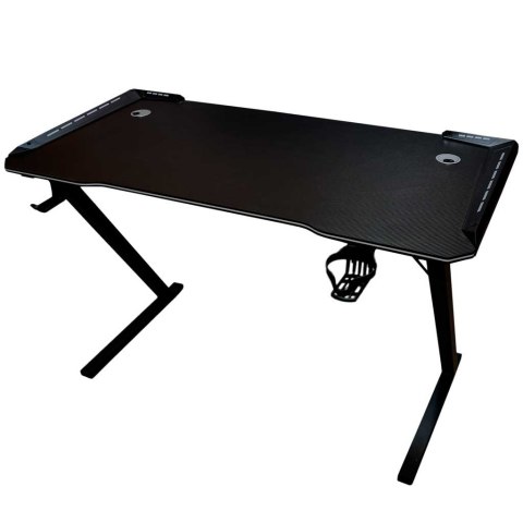 Biurko gamingowe z podświetleniem LED RGB 120x60 cm - stwórz własną strefę komfortu!