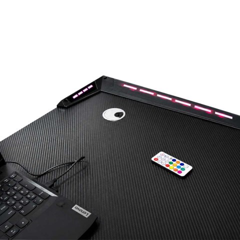Biurko gamingowe z podświetleniem LED RGB 120x60 cm - stwórz własną strefę komfortu!