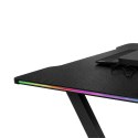 Biurko gamingowe LED RGB z nadstawką - nowoczesny design w Twoim domu