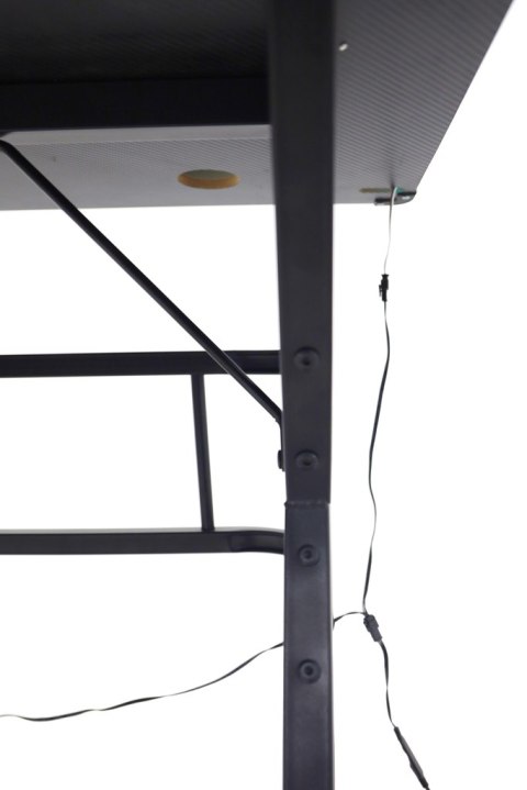 Biurko gamingowe LED RGB z nadstawką - nowoczesny design w Twoim domu