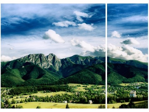 70x50cm Krajobraz tatrzański dwój obraz     niesymetryczny