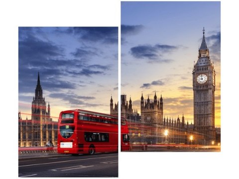 80x70cm Pałac Westminsterski Londynie duo obraz      