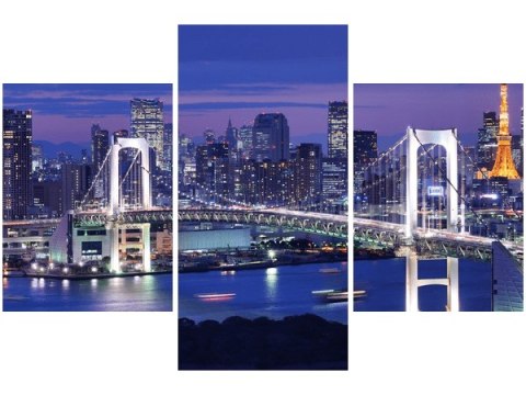 90x60cm obraz Zatoka Tokijska trzy obrazy      