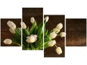 Obraz druk Bukiet jasnych tulipanów kwiaty