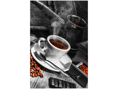 40x60cm Obraz Filiżanka gorącej kawy coffee      