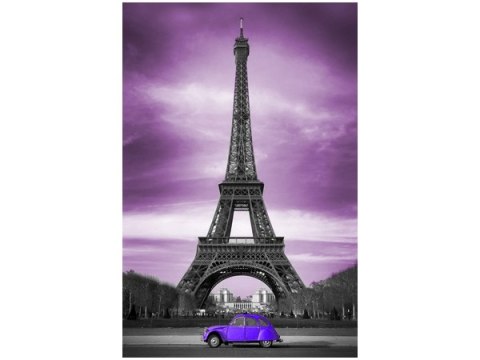Obraz fioletowy Citroen 2CV Wieżą Eiffla