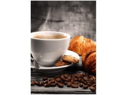 Obraz Gorąca kawa croissant