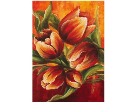50x70cm Abstrakcyjne tulipany obraz pion   ścian  