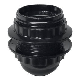 Oprawka żarówki E27 gniazdo żarówka czarna pierścienie