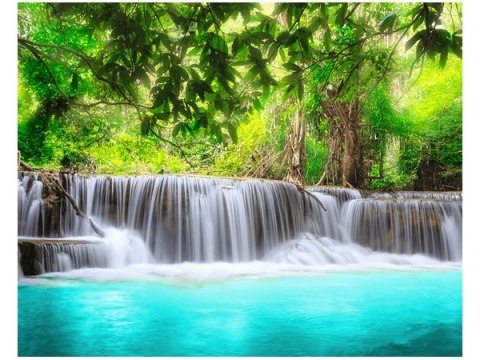 40x50cm Obraz Kolorowa woda kolorowy wodospad błękitna rzeka obraz      