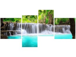 Obraz Kolorowa woda kolorowy wodospad błękitna rzeka