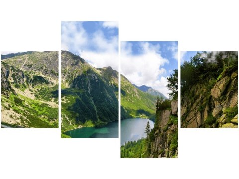 obraz druk górskie jezioro tatry 