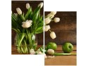 70x50cm Obraz Bukiet jasnych tulipanów kwiaty   ścian  