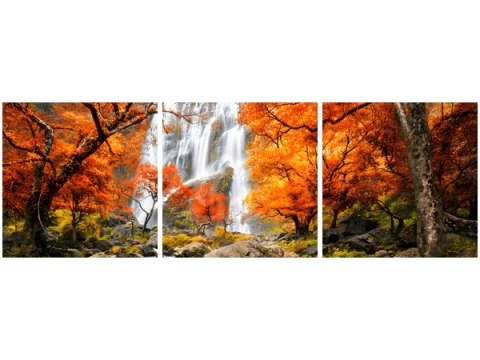 90x30cm Jesienny wodospad trój obraz      