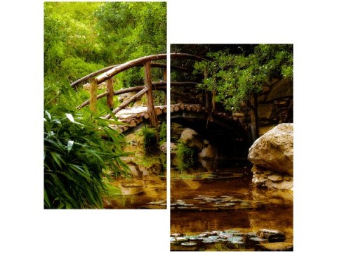 70x50cm Obraz Secret Garden most ogród Japonia kolory   ścian  