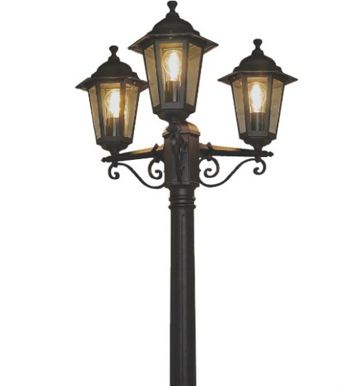 KLASYCZNA LATARNIA Ogrodowa czarna IP44 195cm