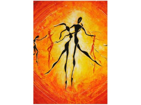 50x70cm Afrykańscy tancerze obraz pion   ścian  