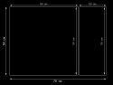 70x50cm Magnolie pełni dwój obraz     niesymetryczny