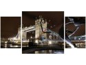80x40cm zegar Fontanna Tower Bridge obraz      