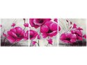90x30cm Różowe Maki trój obraz      