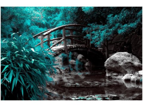 60x40cm Obraz Secret Garden most ogród Japonia kolory      