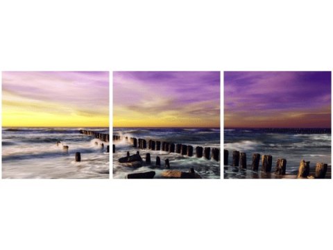 70x50cm Obraz Sunset przemijanie morzem   ścian  