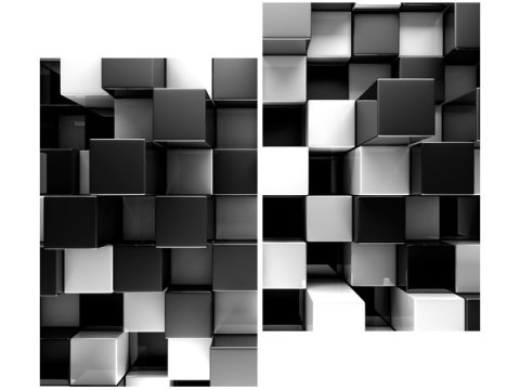 80x70cm Obraz Trójwymiarowe piksele duo obraz      