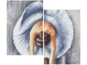 80x70cm Błękitna baletnica duo obraz      
