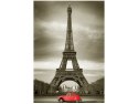 Obraz czerwony Citroen 2CV Wieżą Eiffla