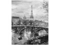 70x50cm Obraz Paris mon amour Wieża Eiffla szarości most   ścian  