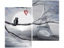 80x70cm Obraz Ptaki romantycznym Paryżu duo obraz      