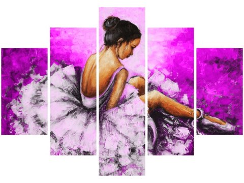 Obraz Baletnica fioletowym tle
