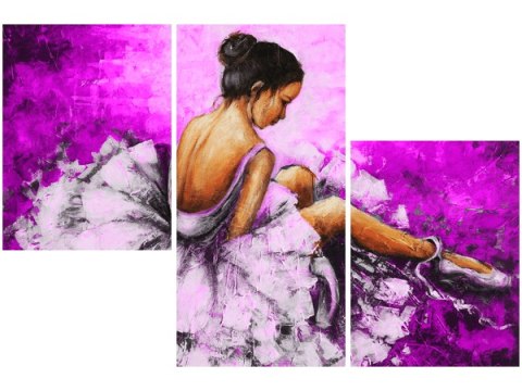 Obraz Baletnica fioletowym tle