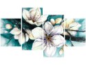 Obraz druk Cherry Tree kwiaty wiśni turkus