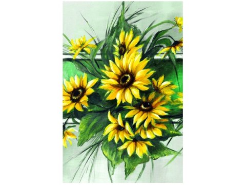 40x60cm Słoneczniki zieleni obraz      