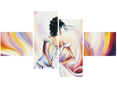 Obraz Kobieta abstrakcie kolorów
