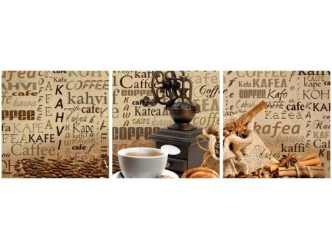 70x50cm Obraz Fragrant Coffee kawa przyprawy korzenne młynek    ścian  