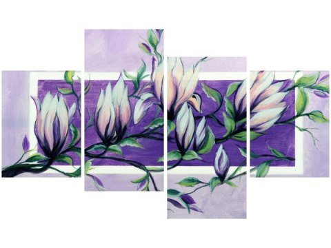 Obraz druk Fioletowy Kwiat Magnolii