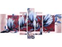 obraz Niebiesko-różowy kwiat magnolii