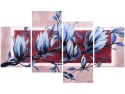 obraz druk Niebiesko-różowy kwiat magnolii