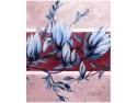 70x50cm obraz Niebiesko-różowy kwiat magnolii   ścian  