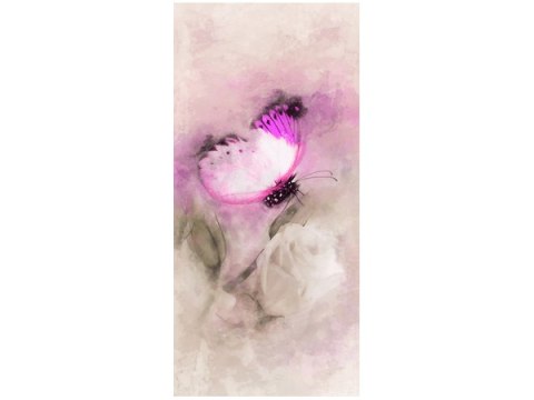 Obraz Rose Butterfly motyl pastelowy księżniczka