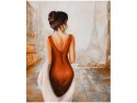 70x50cm Obraz Paris Walk Wieża Eiffa kobieta kolory   ścian  