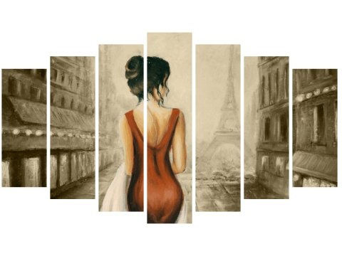 Obraz paryski spacer kobiety France