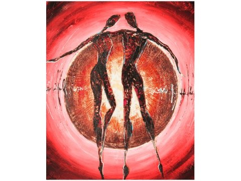 70x50cm Obraz Dancing love abstrakcja kochankowie 3 kolory   ścian  