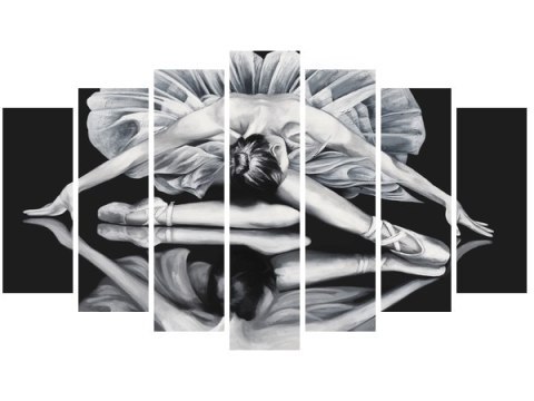 Obraz Ballerina lustrze czarno biały