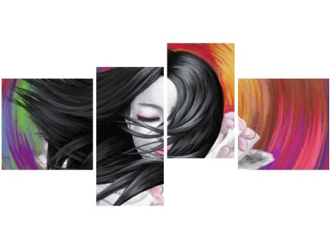 Obraz Stereo Woman twarz abstrakcja multikolor