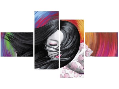 Obraz Stereo Woman twarz abstrakcja multikolor